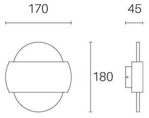 Applique da Esterno a LED 6W+6W 3000K Sovil Grigio