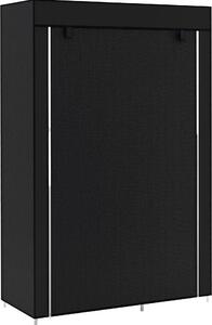 HOMCOM Armadio Guardaroba Portatile in Tessuto con 6 Ripiani Aperti e un Appendino, 103x43x162.5 cm, Nero