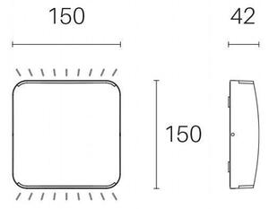 Applique da Esterno a LED 4W+4W 3000K Sovil Grigio