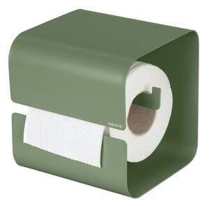 Porta carta igienica senza foratura verde in acciaio con aggancio Turbo-loc Lizan – Wenko