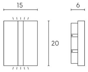 Applique da Esterno a LED 3W+6W 4000K Sovil Grigio