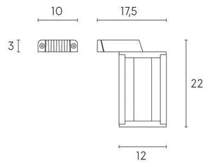 Applique da Esterno a LED 3W+3W 4000K Sovil Bianco
