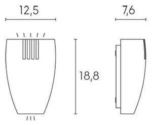 Applique da Esterno a LED 12W+2W 4000K Sovil Grigio