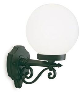 Lampada Applique Media in Alto Colore Nero Diametro 20Cm per Esterno Linea Sfera Livos