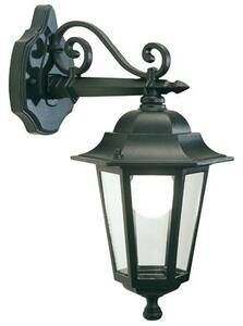 Lampada Applique Media in Basso Colore Nero per Esterno Linea Esagonale Sovil