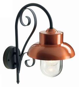Lampada Applique in Basso Grande Color Rame per Esterno Linea Short Sovil