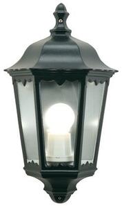 Lampada Applique Mezza Lanterna Esagonale Grande Colore Nero per Esterno Linea Wall Sovil