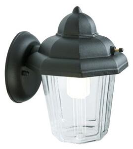 Lampada Applique Lunga Vetro Chiaro Colore Nero per Esterno Linea Mignon Sovil
