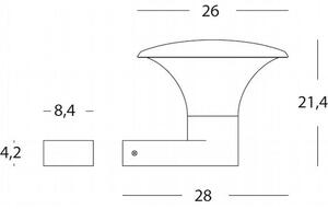 Lampada Applique Colore Alluminio per Esterno Linea Belen Sovil