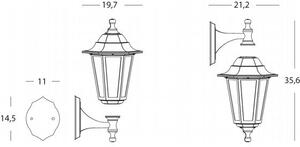 Lampada Applique Lanterna Componibile Esagonale Up&Down Colore Nero per Esterno Linea Marine Sovil