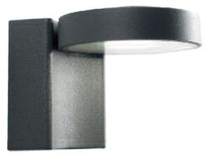 Lampada Applique Tonda Colore Grigio per Esterno Linea Punto e Virgola Livos