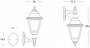 Lampada Applique Lanterna Componibile Quadrata Up&Down Colore Bianco e Nero per Esterno Linea Marine Sovil