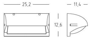 Lampada Applique con Visiera Colore Alluminio per Esterno Linea Umbe Sovil