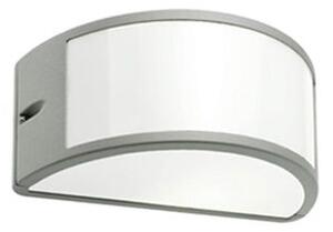 Lampada Applique Mezza Luna Aperta Colore Alluminio per Esterno Linea Umbe Sovil