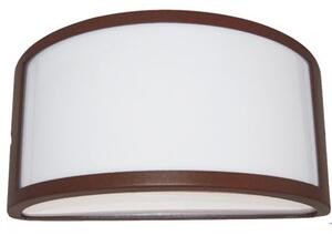 Lampada Applique Mezza Luna Aperta Colore Corten per Esterno Linea Umbe Sovil