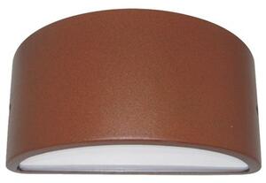 Lampada Applique Mezza Luna Chiusa Colore Corten per Esterno Linea Umbe Sovil