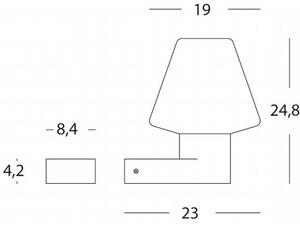 Lampada Applique Colore Grigio per Esterno Linea Abat Sovil