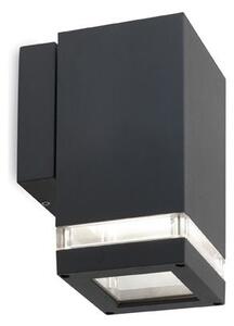Lampada Applique 1 Luce Quadrato Colore Grigio per Esterno Linea Stage Livos