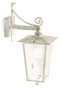 Lampada Applique Lanterna in Basso Colore Bianco e Oro per Esterno Linea White Livos