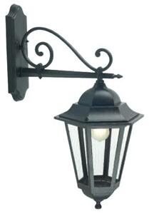 Lampada Applique in Basso Colore Nero per Esterno Linea Maxi Esagonale Livos