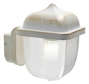Lampada Applique Quadra Colore Bianco e Oro per Esterno Linea Short Sovil