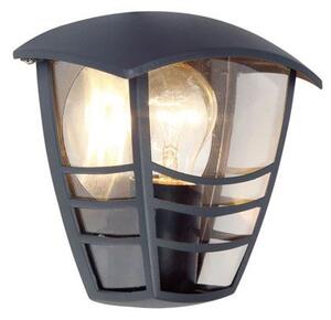 Lampada Mezza Lanterna Colore Grigio Grafite e Argento per Esterno Linea Short Sovil