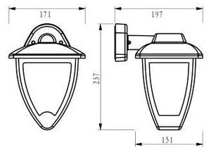 Lampada Applique Rivolta in Basso Colore Nero per Esterno Linea Stelt Sovil