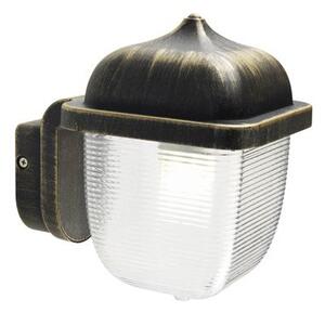 Lampada Applique Quadra Colore Nero e Oro per Esterno Linea Short Sovil