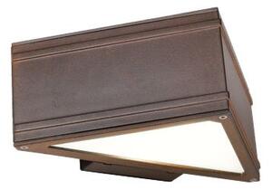 Lampada Applique Orizzontale Colore Corten per Esterno Linea Three Livos