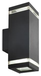 Lampada Applique 2 Luci Quadrato Colore Grigio per Esterno Linea Stage Livos