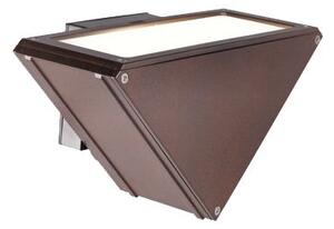 Lampada Applique Verticale Colore Corten per Esterno Linea Three Livos