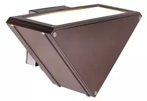 Lampada Applique Verticale Colore Corten per Esterno Linea Three Livos