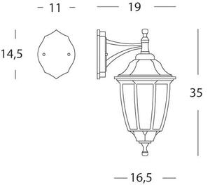 Lampada Applique Piccola in Basso Colore Grigio per Esterno Linea Olive Sovil