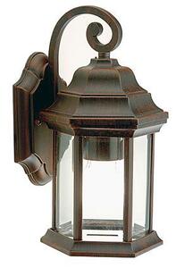 Lampada Applique Esagonale Piccola Colore Ruggine per Esterno Linea Rice Sovil