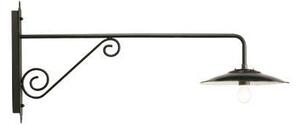Lampada Applique Grande Colore Grigio per Esterno Linea Piatto Antico Sovil