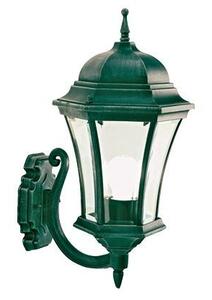 Lampada Applique in Alto Colore Nero e Verde per Esterno Linea Curvata Sovil