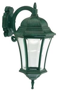 Lampada Applique in Basso Colore Nero e Verde per Esterno Linea Curvata Sovil