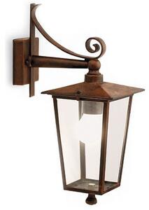 Lampada Applique in Basso Colore Ruggine per Esterno Linea Notorius Livos