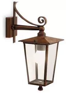 Lampada Applique in Basso Colore Ruggine per Esterno Linea Notorius Livos