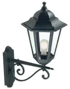 Lampada Applique in Alto Colore Nero per Esterno Linea Maxi Esagonale Livos