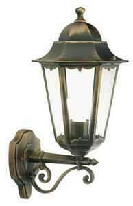 Lampada Applique Grande in Alto Colore Nero e Oro per Esterno Linea Merlet Sovil
