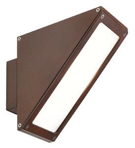 Lampada Applique Alta con Led Colore Corten per Esterno Linea Three Livos