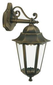 Lampada Applique Grande in Basso Colore Nero e Oro per Esterno Linea Merlet Sovil