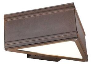 Lampada Applique Orizzontale con Led Colore Corten per Esterno Linea Three Livos