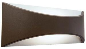 Lampada Applique Piccola Riflettente 6W a Led Cob Colore Marrone per Esterno Linea Moon Sovil