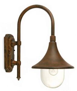 Lampada Applique in Basso Colore Ruggine per Esterno Linea Deluxe Livos