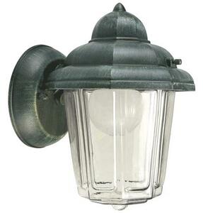 Lampada Applique Lunga Vetro Chiaro Colore Nero e Verde per Esterno Linea Mignon Sovil