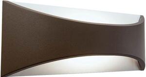 Lampada Applique Grande Riflettente 12W a Led Cob Colore Marrone per Esterno Linea Moon Sovil