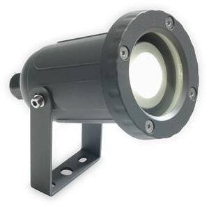 Faro Faretto Cilindrico da Esterno 50W GU10 con Staffa Sovil Grigio