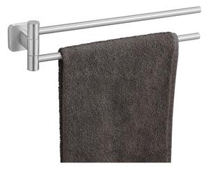 Portasciugamano da parete color argento opaco in acciaio inox Porto – Wenko